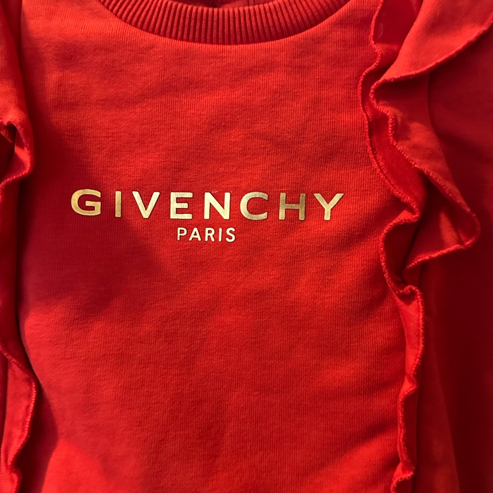 Givenchy Kids Red Ruffle Dress - Picture 2 of 8